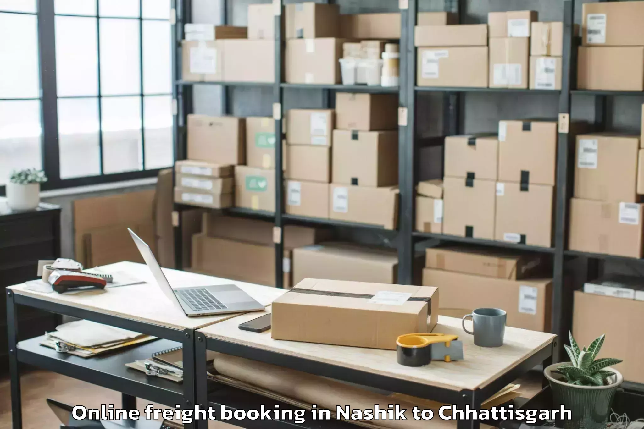 Easy Nashik to Kalinga University Raipur Online Freight Booking Booking